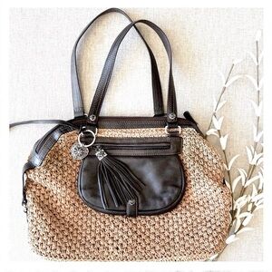 Brighton Crocheted Straw Summer Handbag